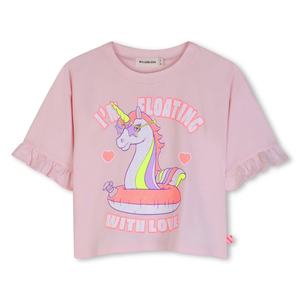 Billieblush - Camiseta rosa bebé "Estoy flotando"