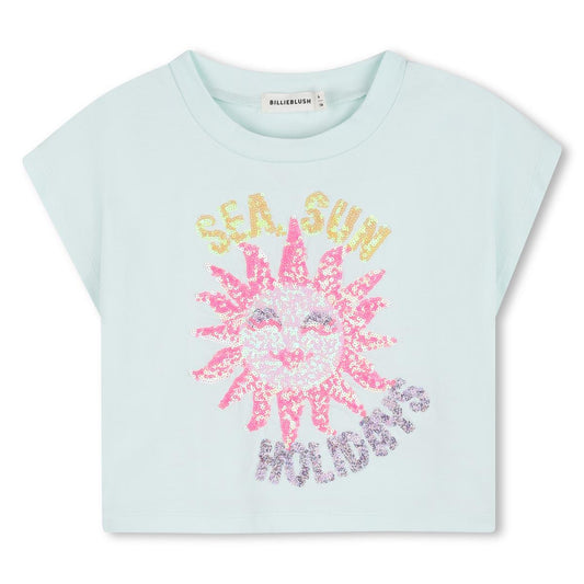 Billieblush - Camiseta verde empolvado 'Holidays'