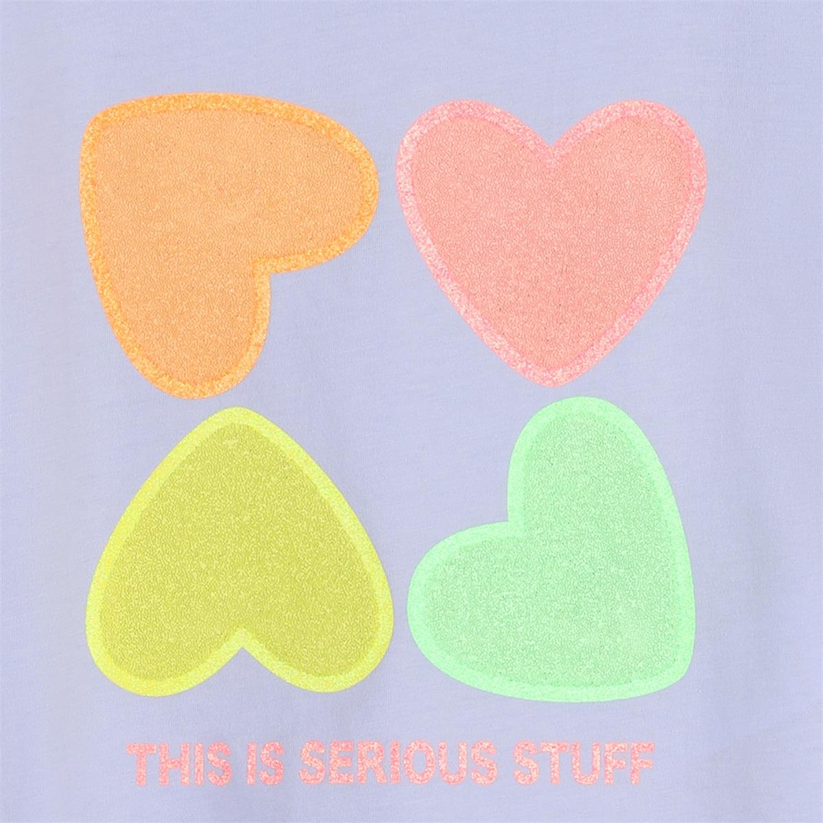 Billieblush - Engelblauw "vier harten" t-shirt