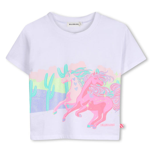 Billieblush - Wit t-shirt met twee paarden
