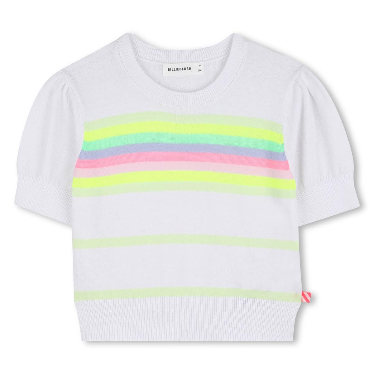Billieblush - Pull blanc fin sans manches