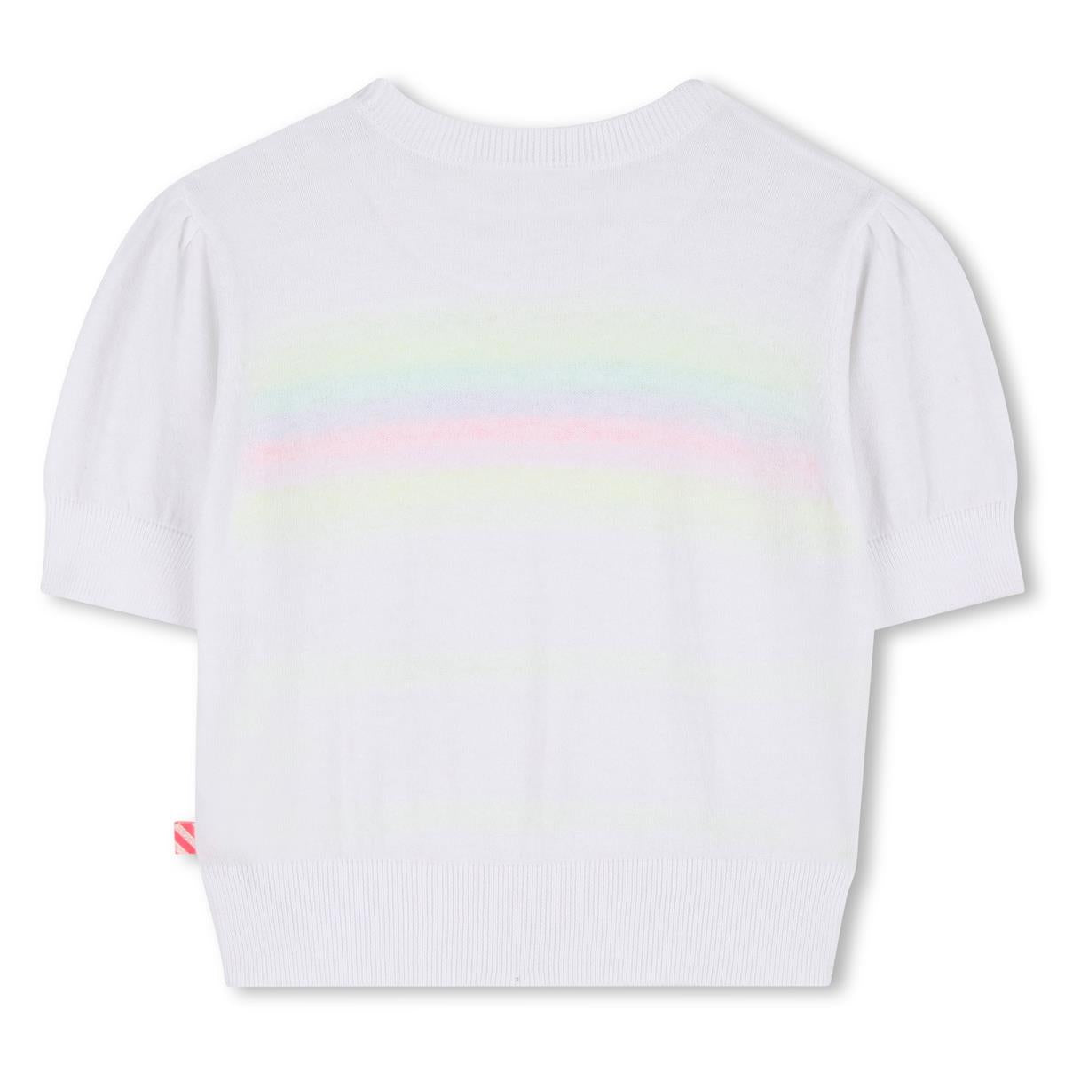 Billieblush - Pull blanc fin sans manches