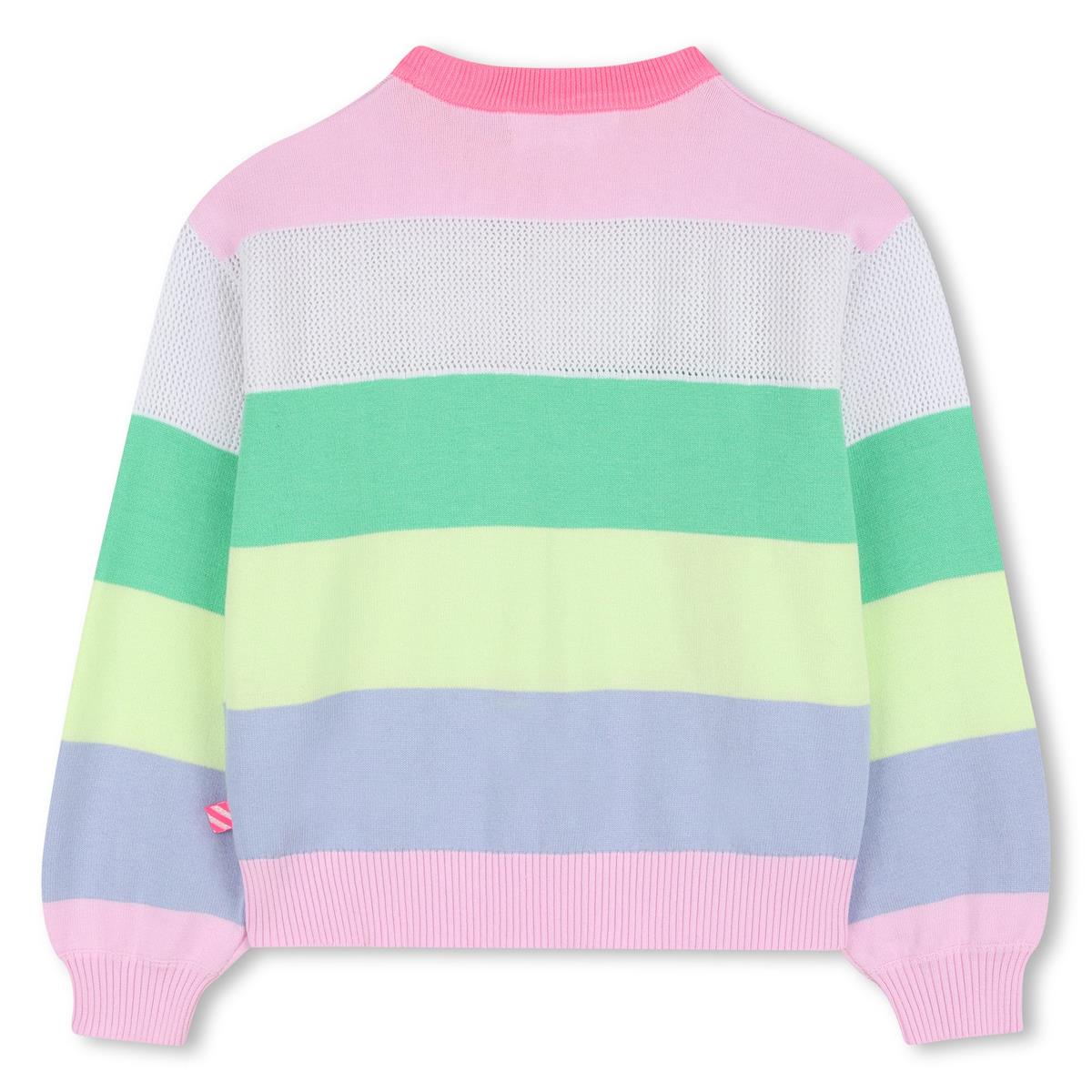 Billieblush – Gestreifter mehrfarbiger Strickpullover