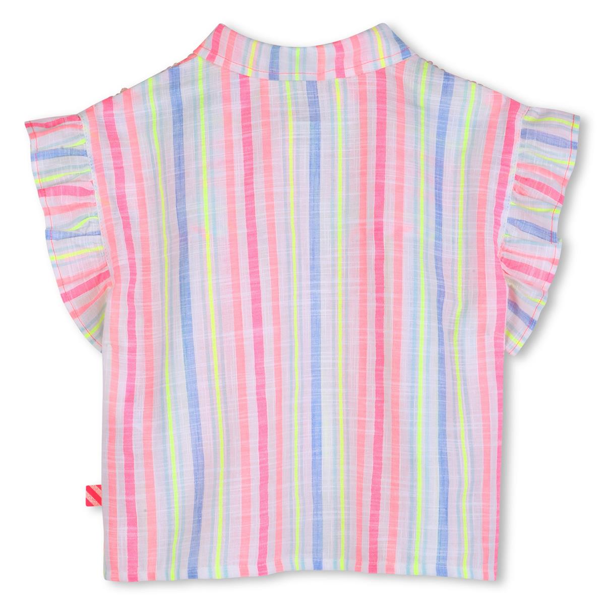 Billieblush – Gestreiftes Hemd mit Rüschenärmeln