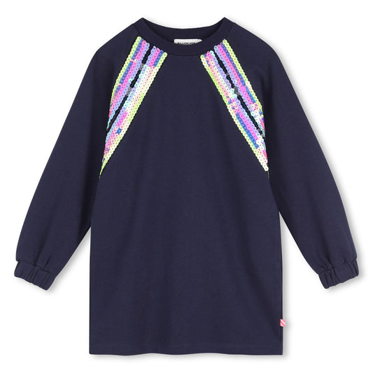 Billieblush - Robe en molleton navy avec sequins