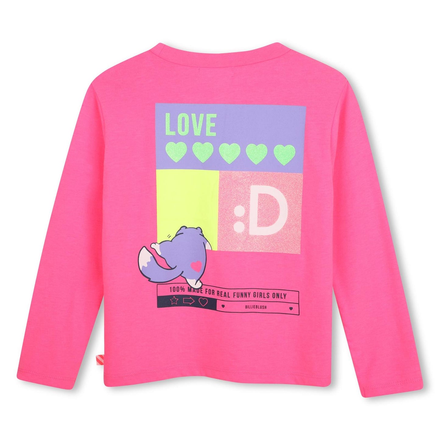 Billieblush - T-shirt fuchsia backprint
