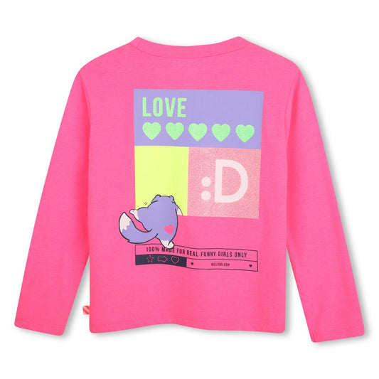 Billieblush - T-shirt fuchsia backprint