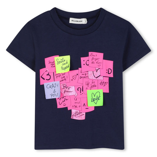 Billieblush - T-shirt navy post-it