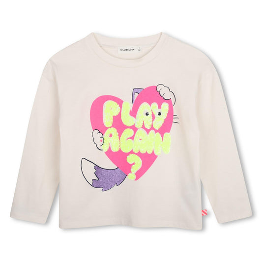 Billieblush - T-shirt blanc PLAY AGAIN