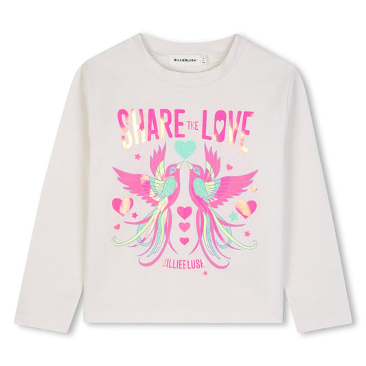 Billieblush – Kolibri-T-Shirt „Share the love“.