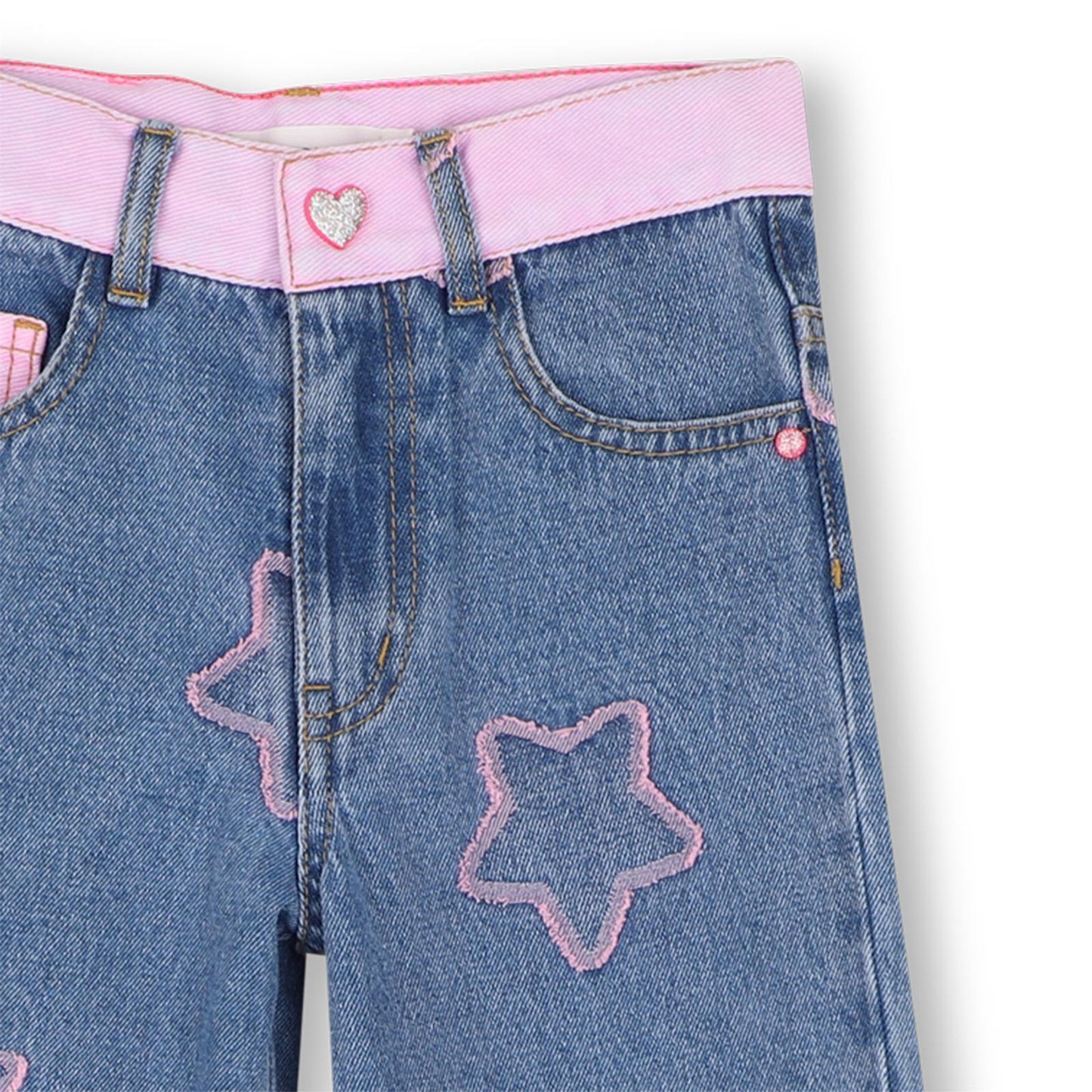 Billieblush - Jeans large & coeur jacquard