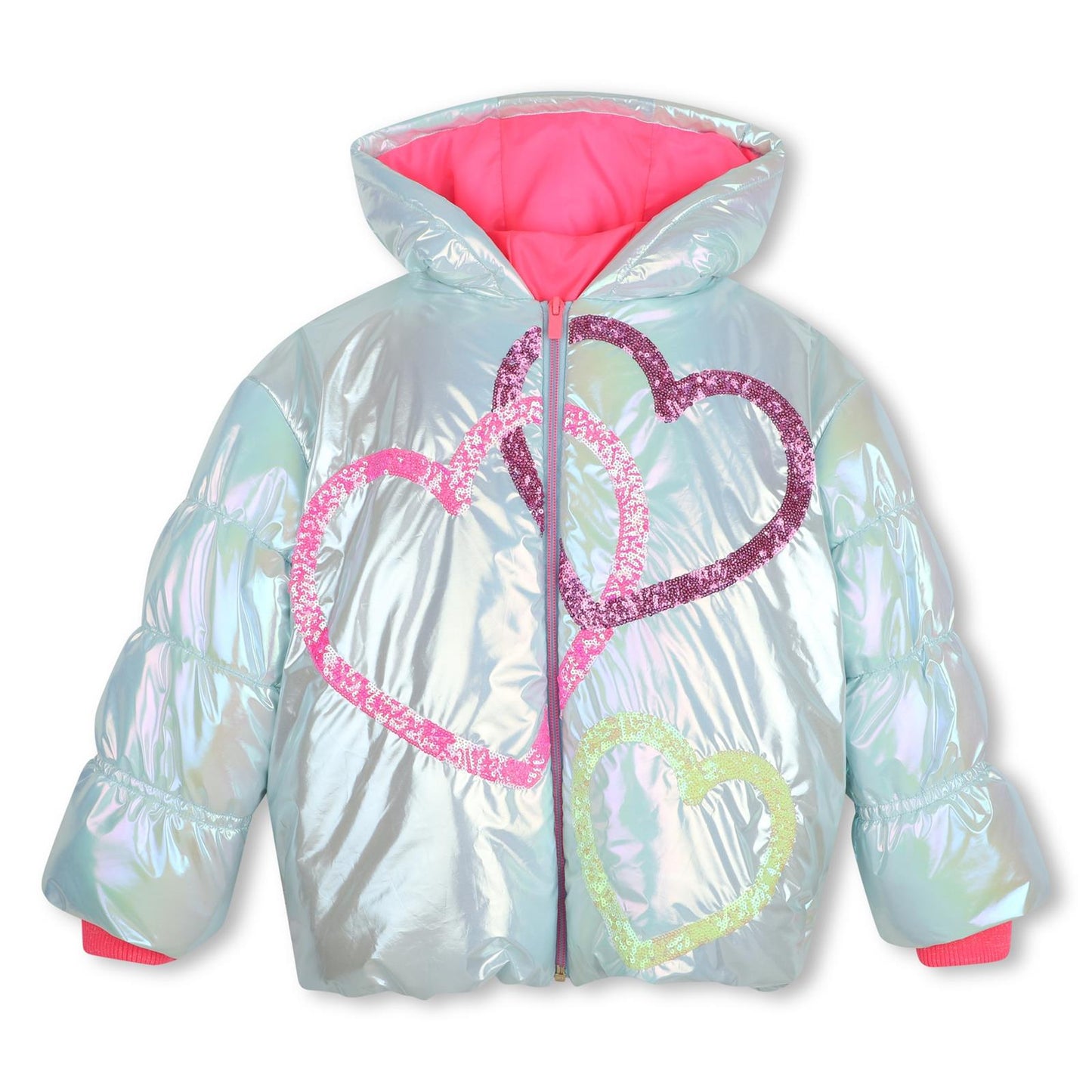 Billieblush - Doudoune à capuche avec sequins coeur