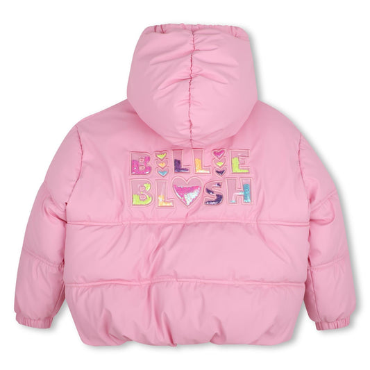 Billieblush – Daunenjacke mit Kapuze und Rückenprint