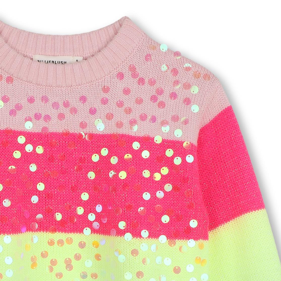 Billieblush - Pull en tricot rayé avec sequins