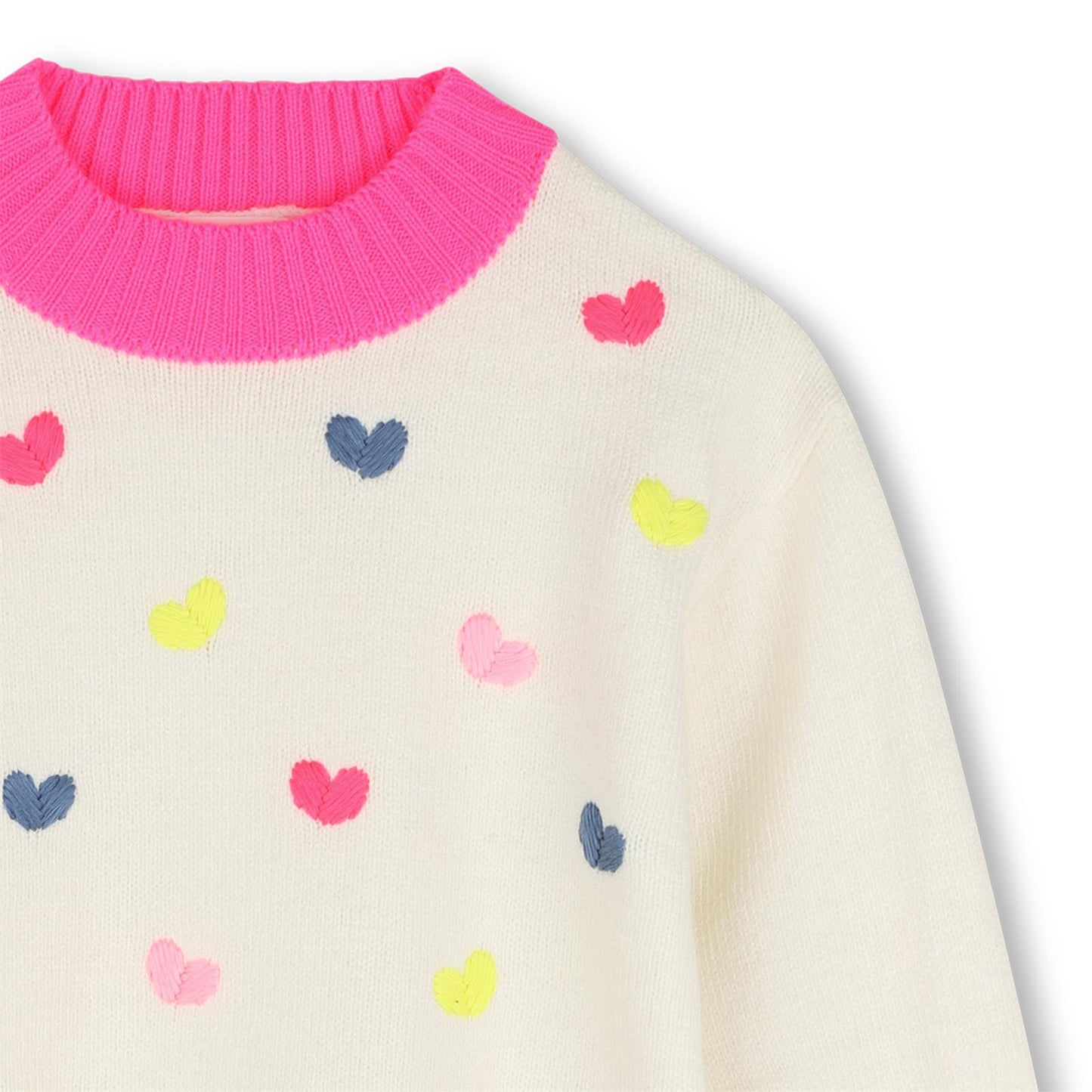 Billieblush - Pull en tricot & petits coeurs