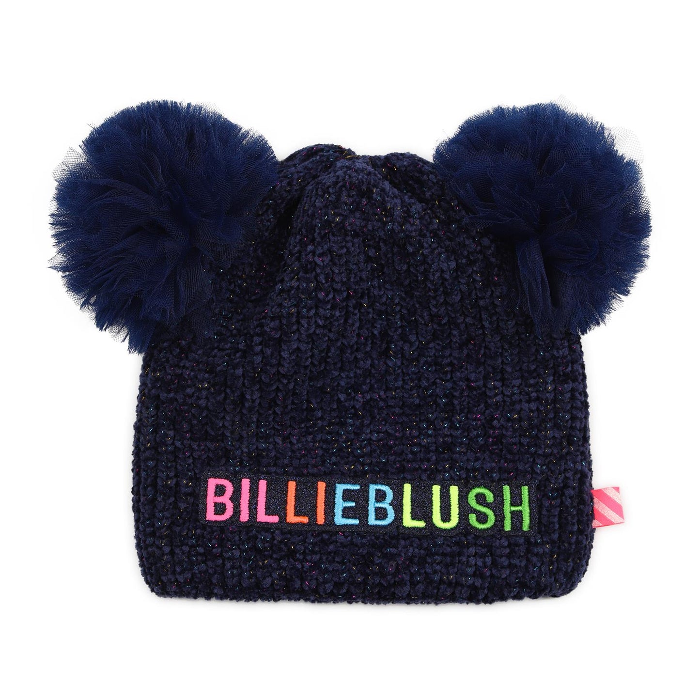 Billieblush - Bonnet navy DEUX POMPONS