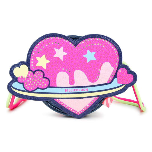 Billieblush - Sac à main navy à paillettes & strass coeur