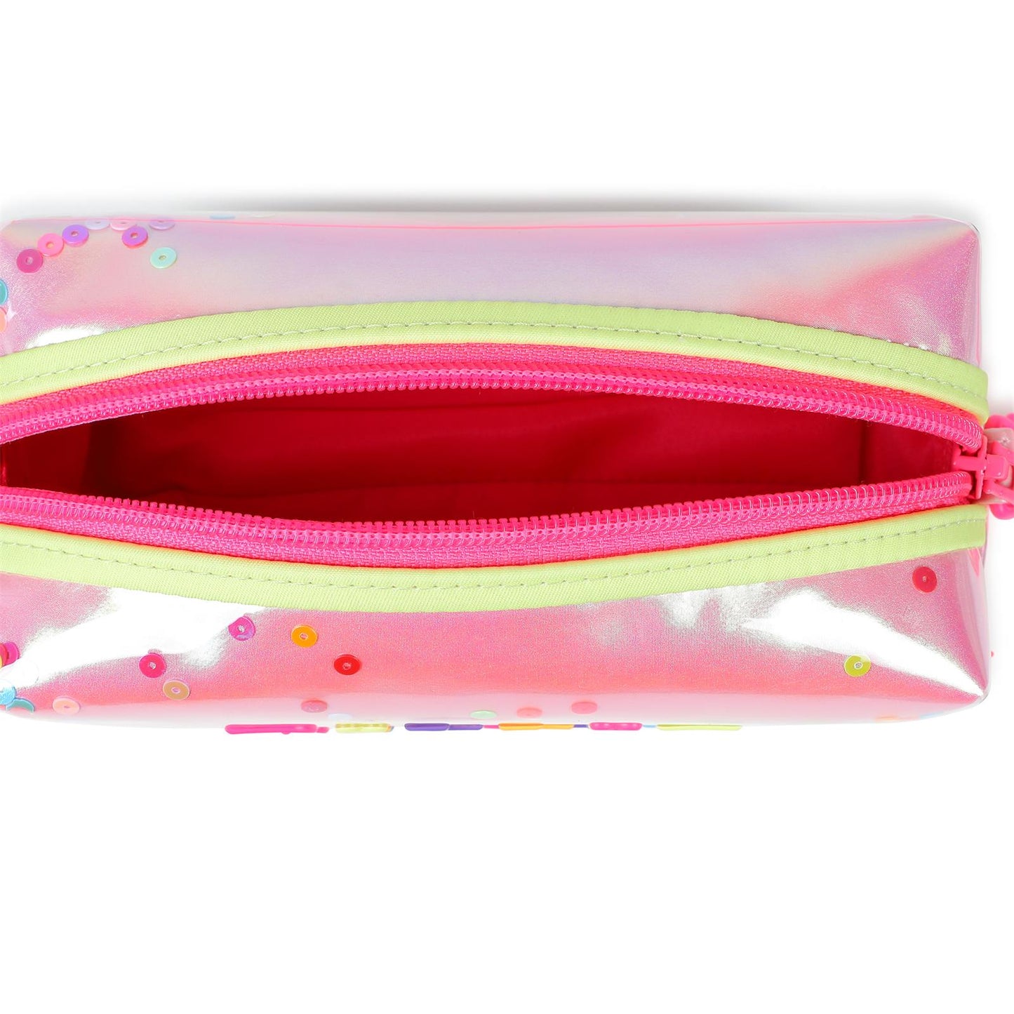 Billieblush - Trousse rose brillante à reflet rose & sequins