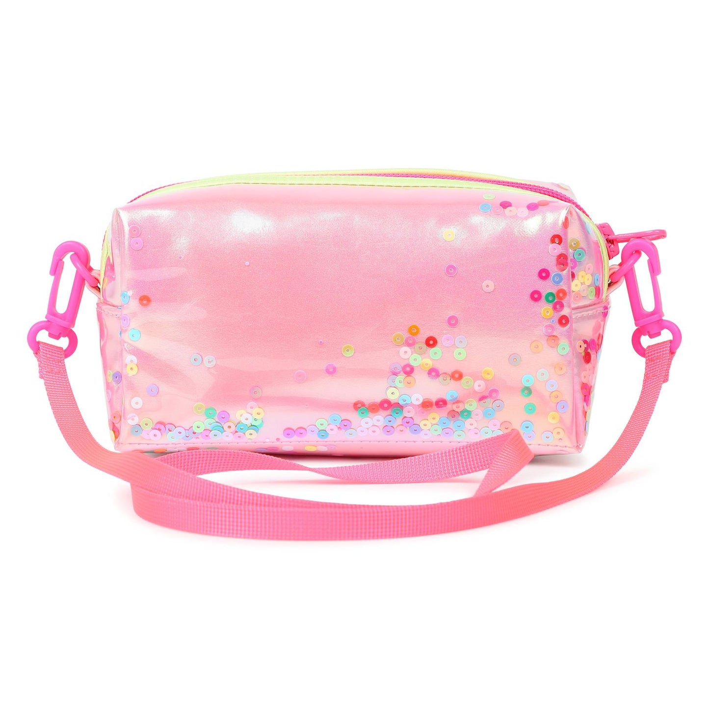 Billieblush - Trousse rose brillante à reflet rose & sequins