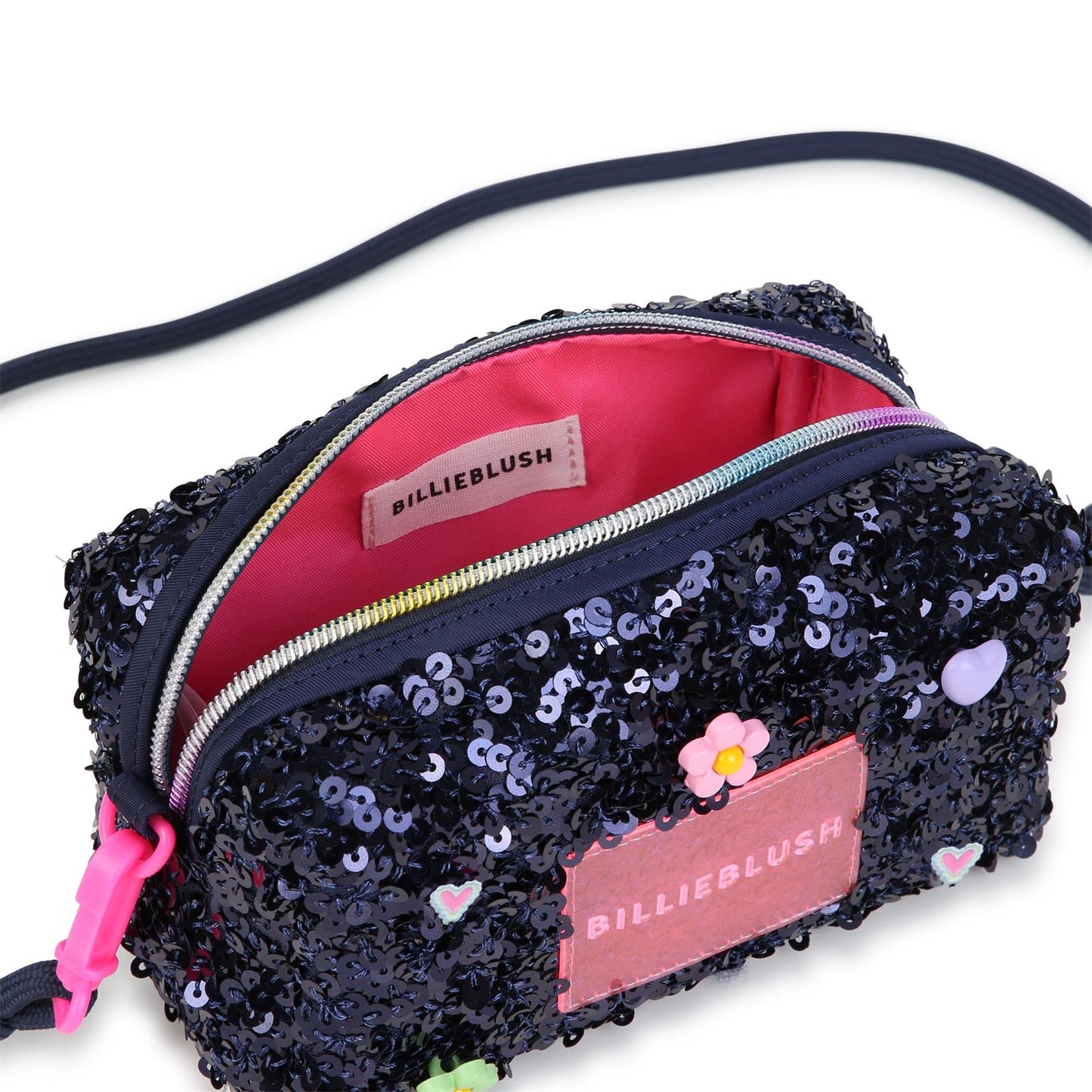 Billieblush - Trousse navy à sequins brillants