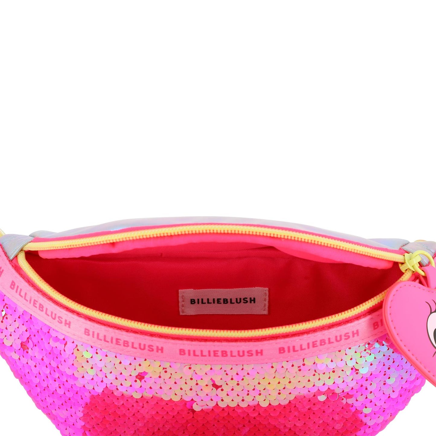 Billielbush - Sac banane à sequins fuchsia & matère brillante