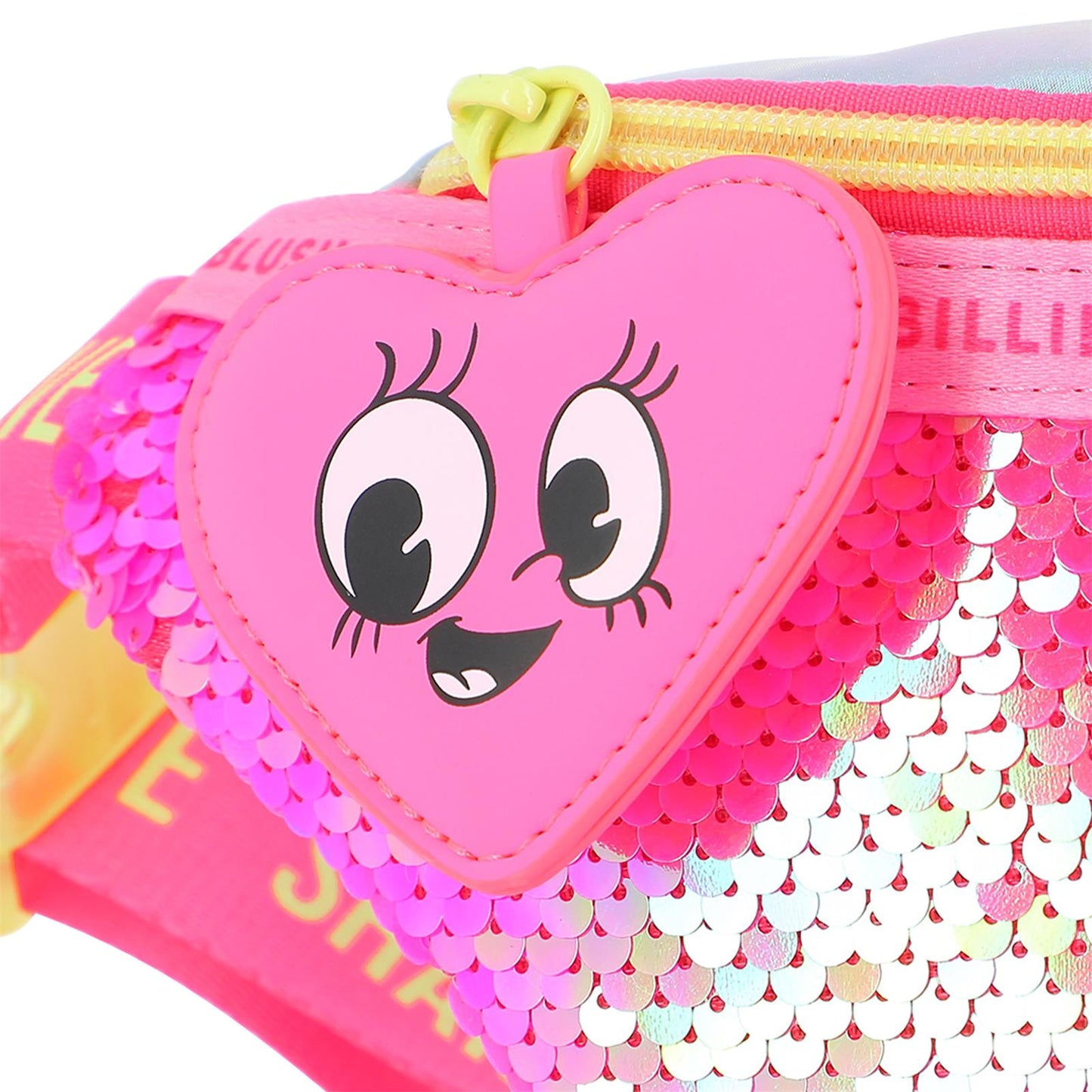 Billielbush - Sac banane à sequins fuchsia & matère brillante