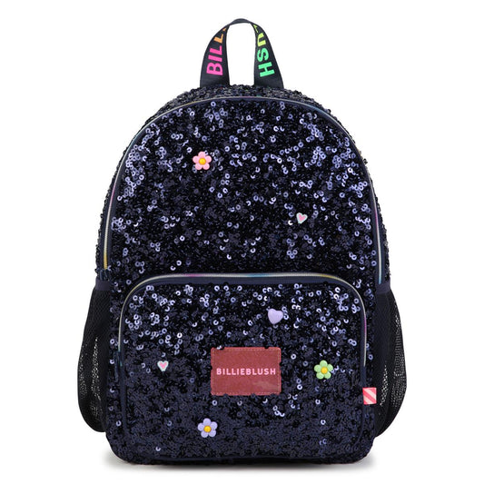 Billieblush - Sac à dos navy format école en sequins