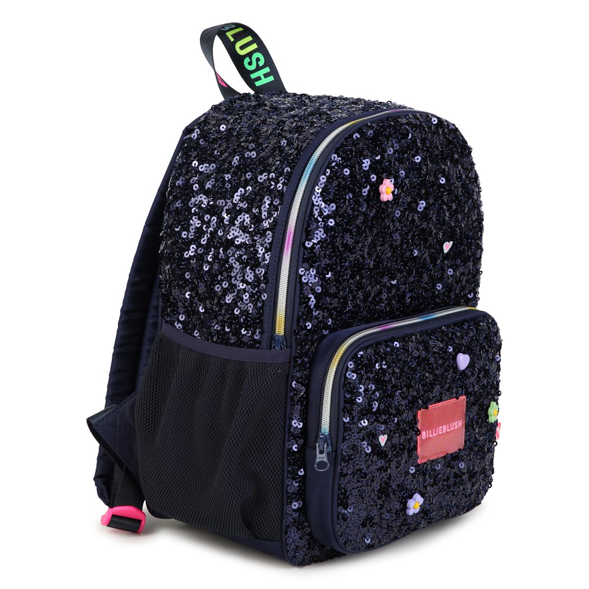 Billieblush - Sac à dos navy format école en sequins