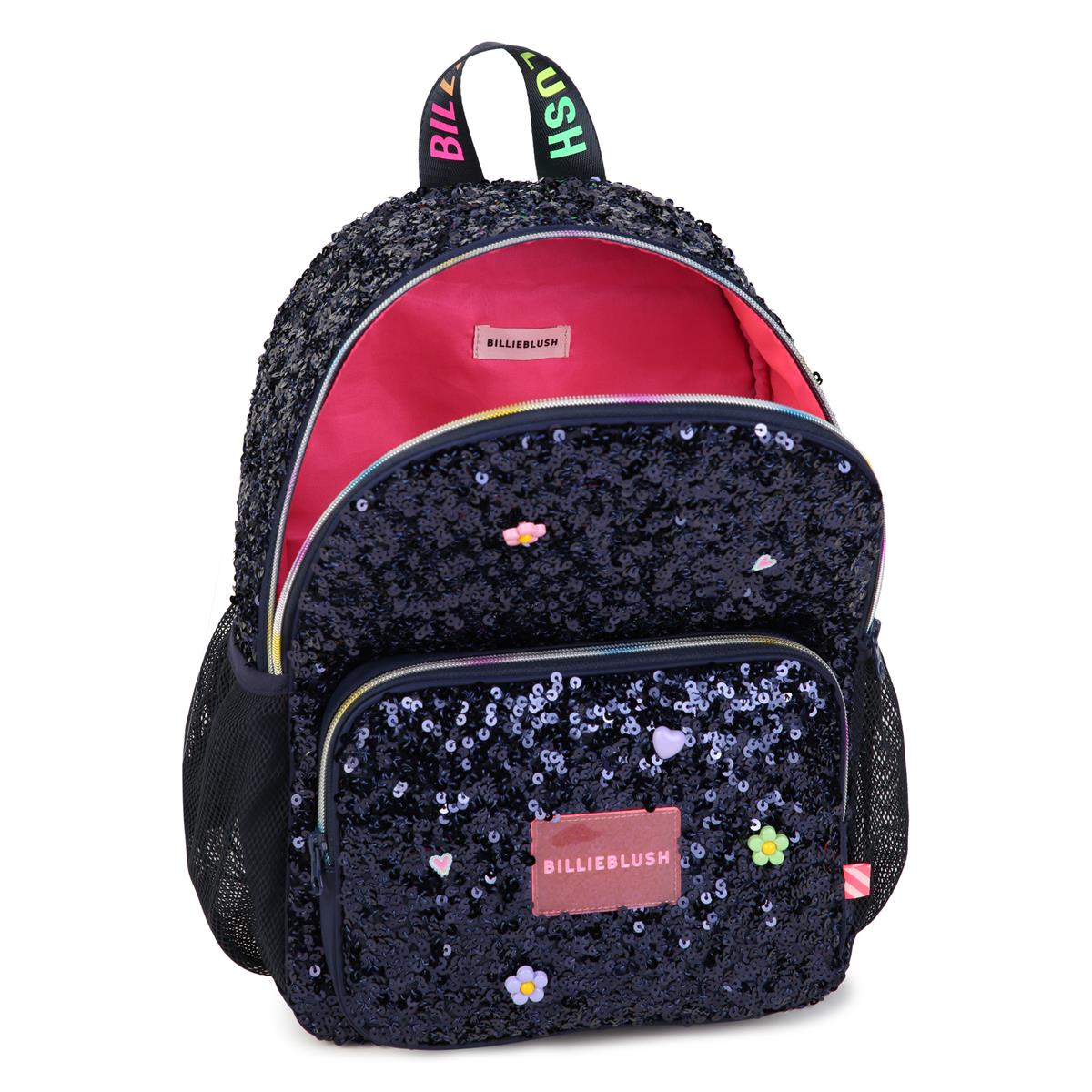 Billieblush - Sac à dos navy format école en sequins