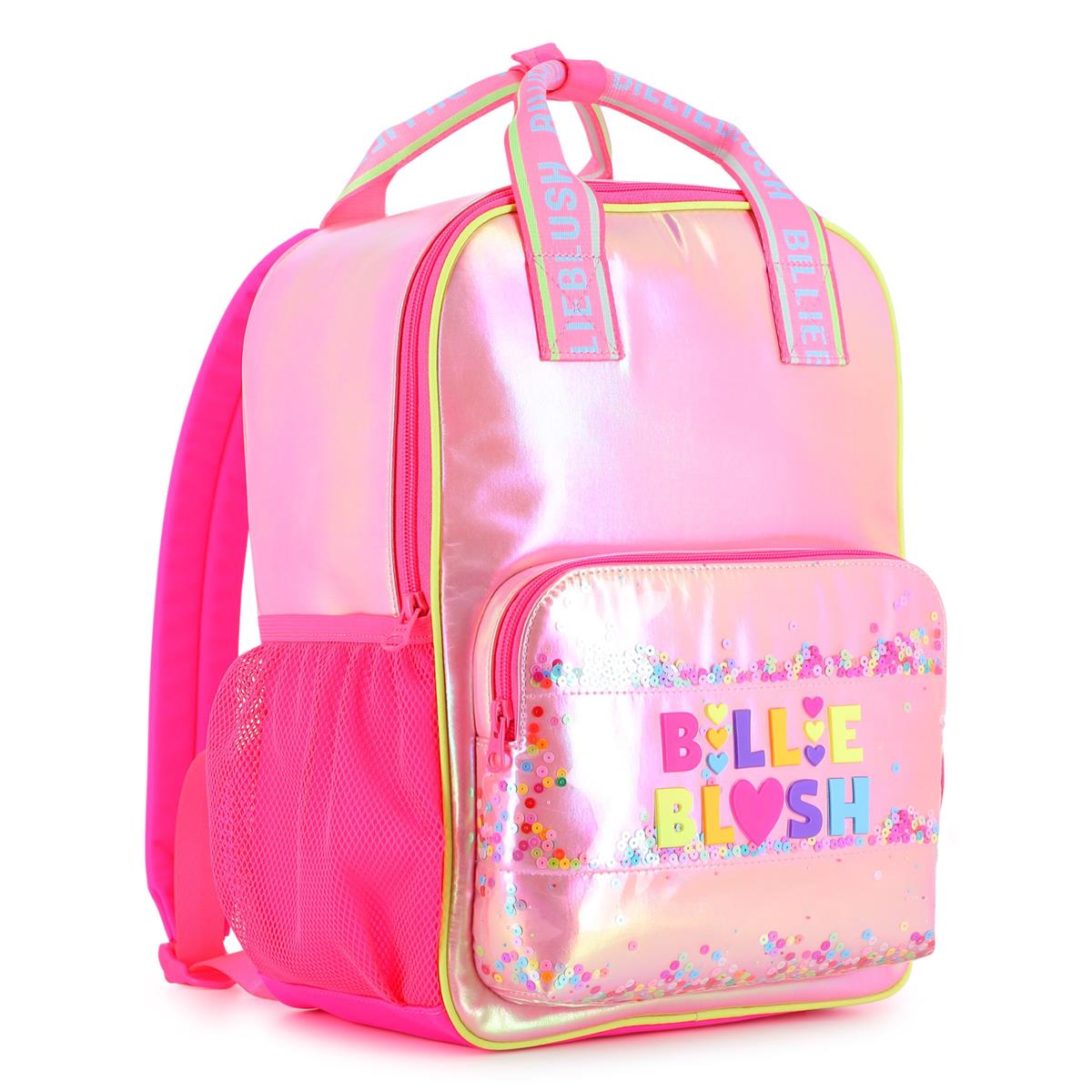 Billieblush - Sac à dos format école brillant à reflets rose