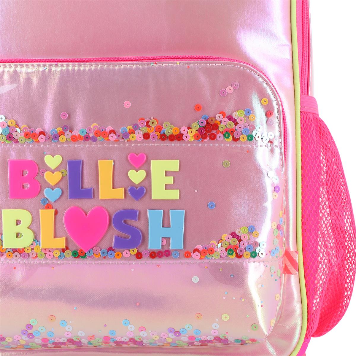 Billieblush - Sac à dos format école brillant à reflets rose