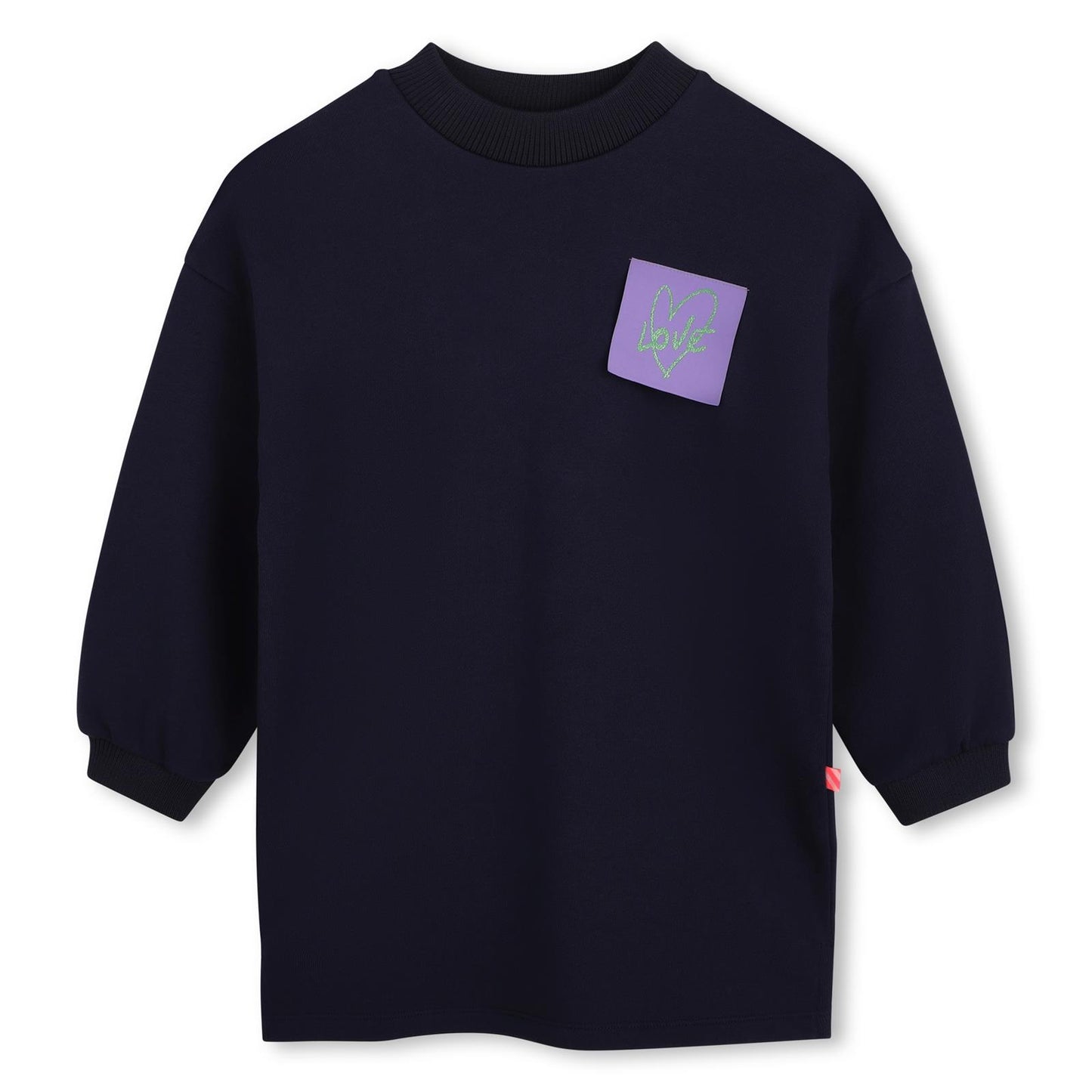 Billieblush - Robe sweat navy backprint paost it