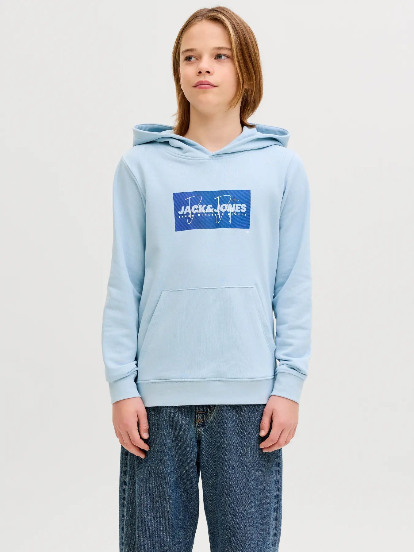 Jack & Jones - Sudadera con capucha JJ COLE Celestial Azul