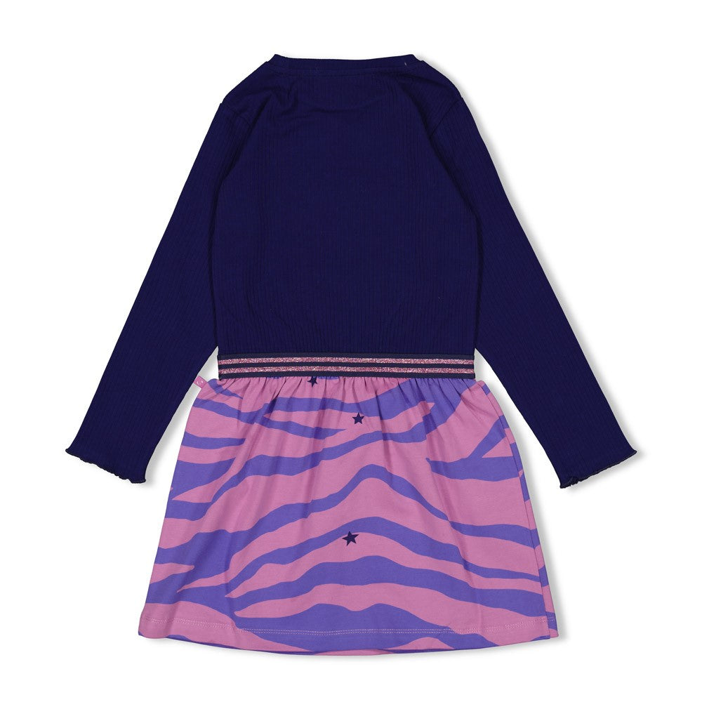 Jubel - Robe bi-matière indigo Wild Soul