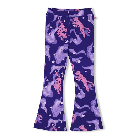 Jubel - Flarehose mit Indigo Wild Soul Muster