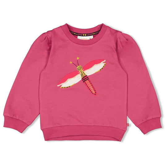 Jubel - Sweat framaboise libellule Shine Bright