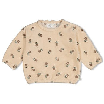Feetje - Sweat off white à motif Lucky Bloombird