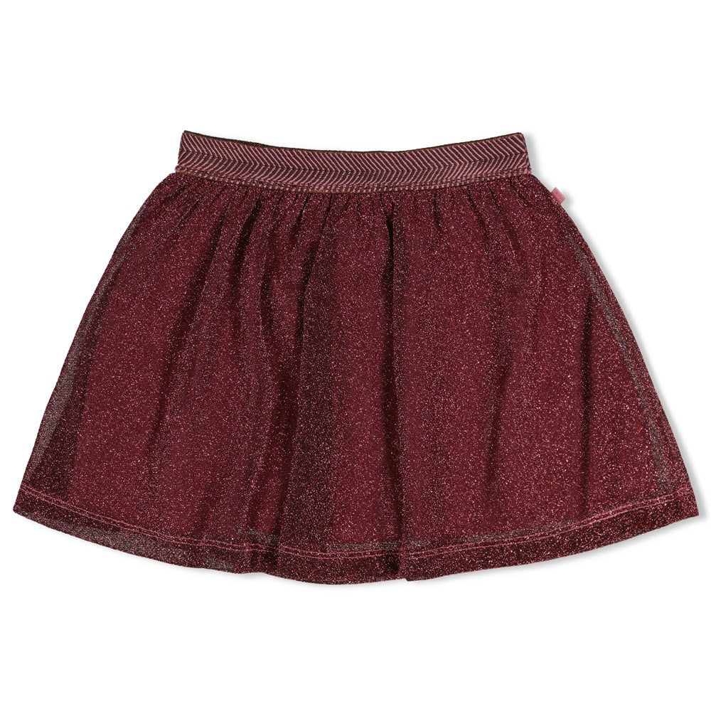Jubel - Jupe pailletée bordeaux City Chic