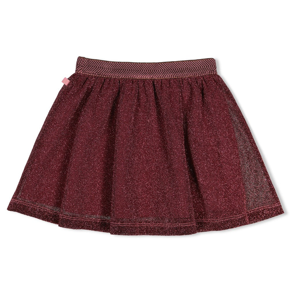Jubel - Jupe pailletée bordeaux City Chic