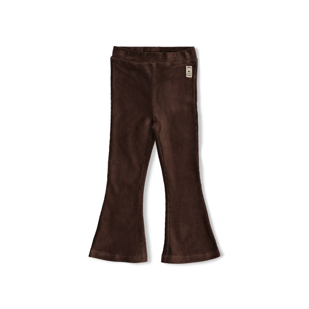 Jubel - Pantalon en velours flare brun City Chic