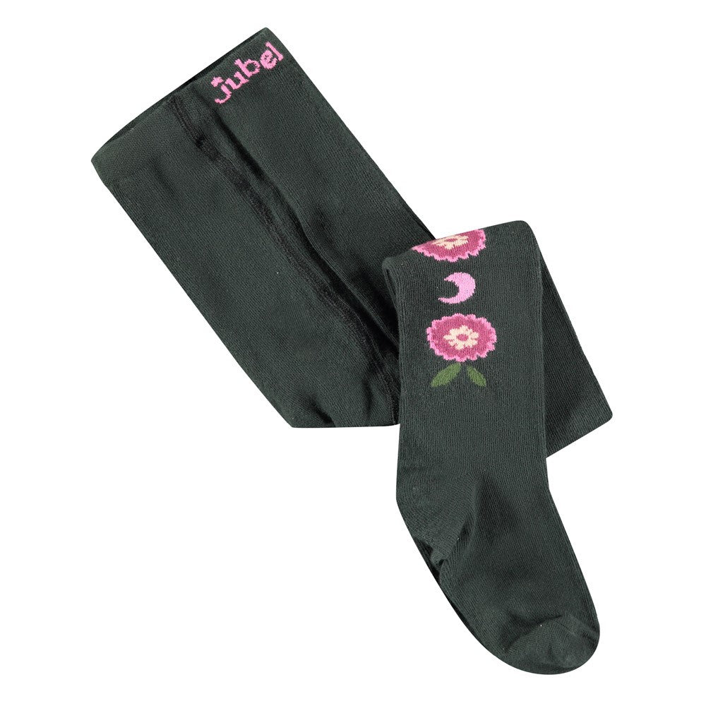 Jubel - Collant anthracite Moon Flowers