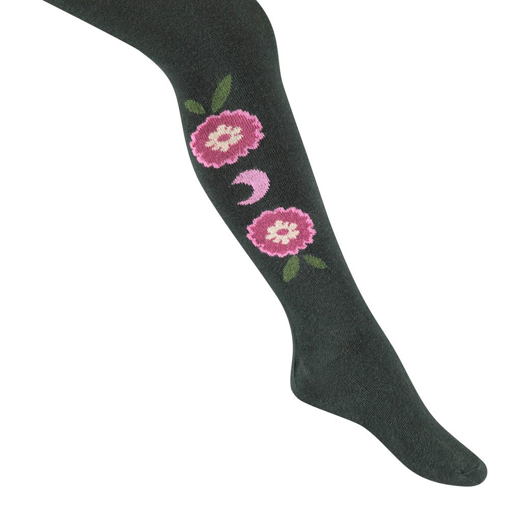 Jubel - Collant anthracite Moon Flowers