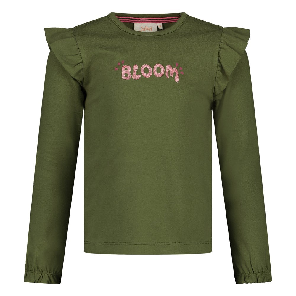 Jubel - T-shirt olive Moon Flowers