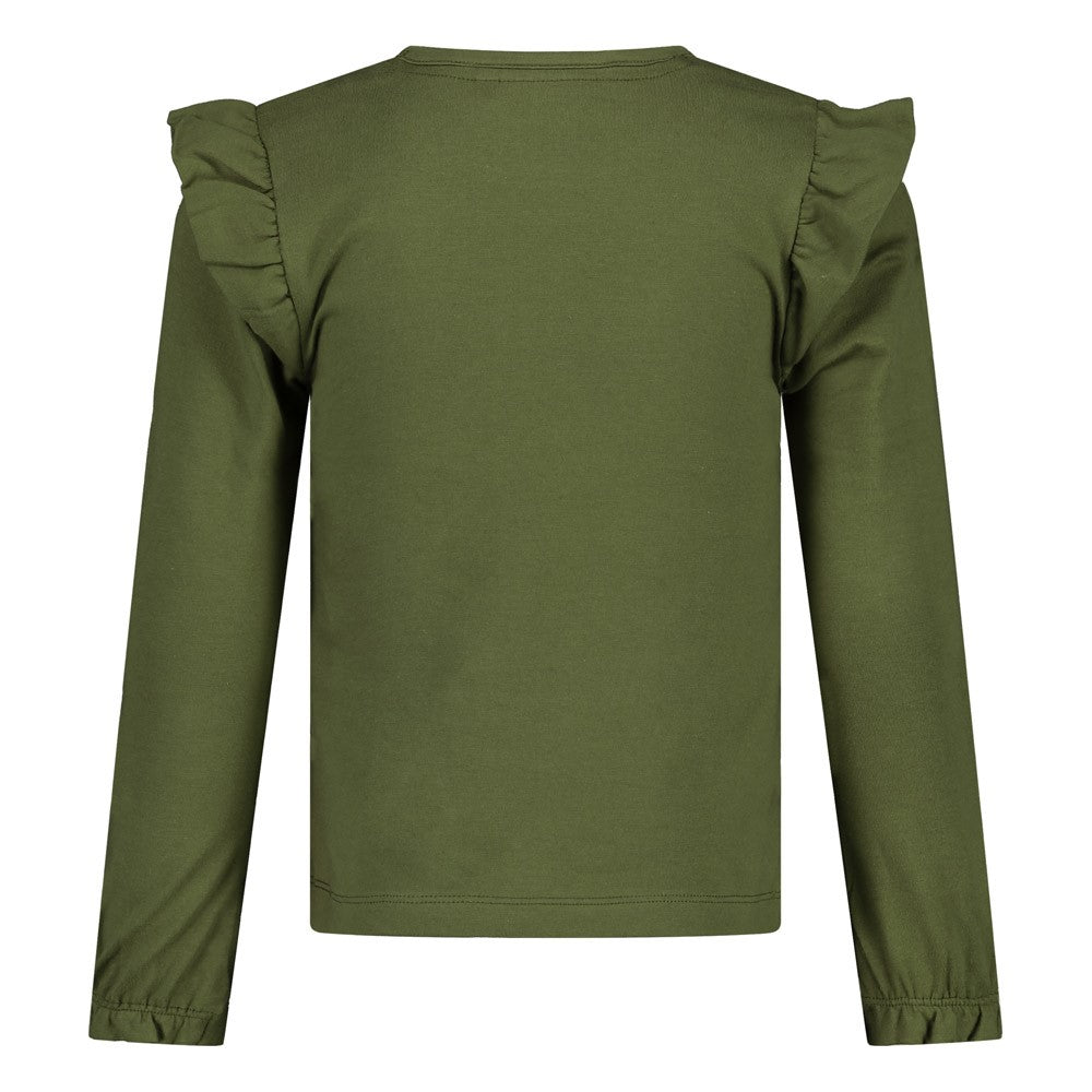 Jubel - T-shirt olive Moon Flowers
