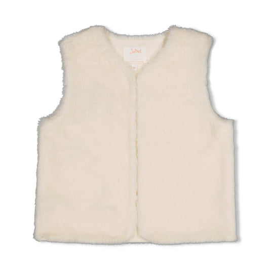 Jubel - Gilet sans manche fausse fourrure off white Daily Princess