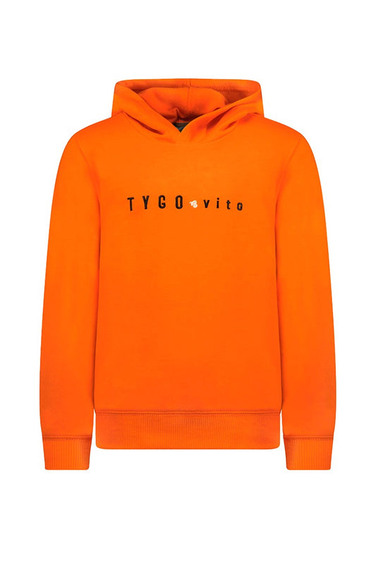 Tygo & Vito - Sudadera con capucha bordada con logo de pez payaso naranja