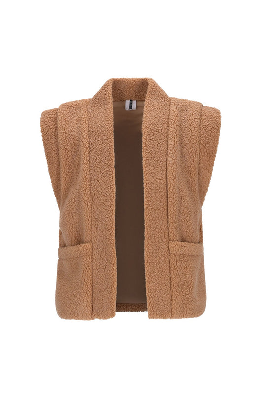 B.Nosy - Veste teddy sans manche almond Georgie