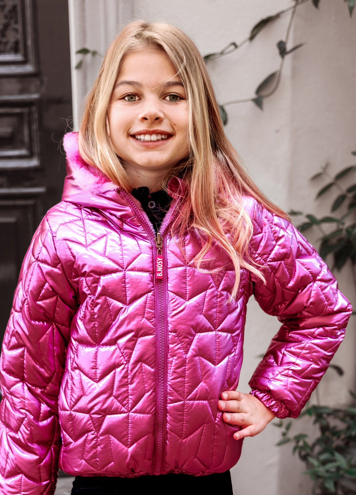 B.Nosy - Manteau réversible ruby rose Jessie