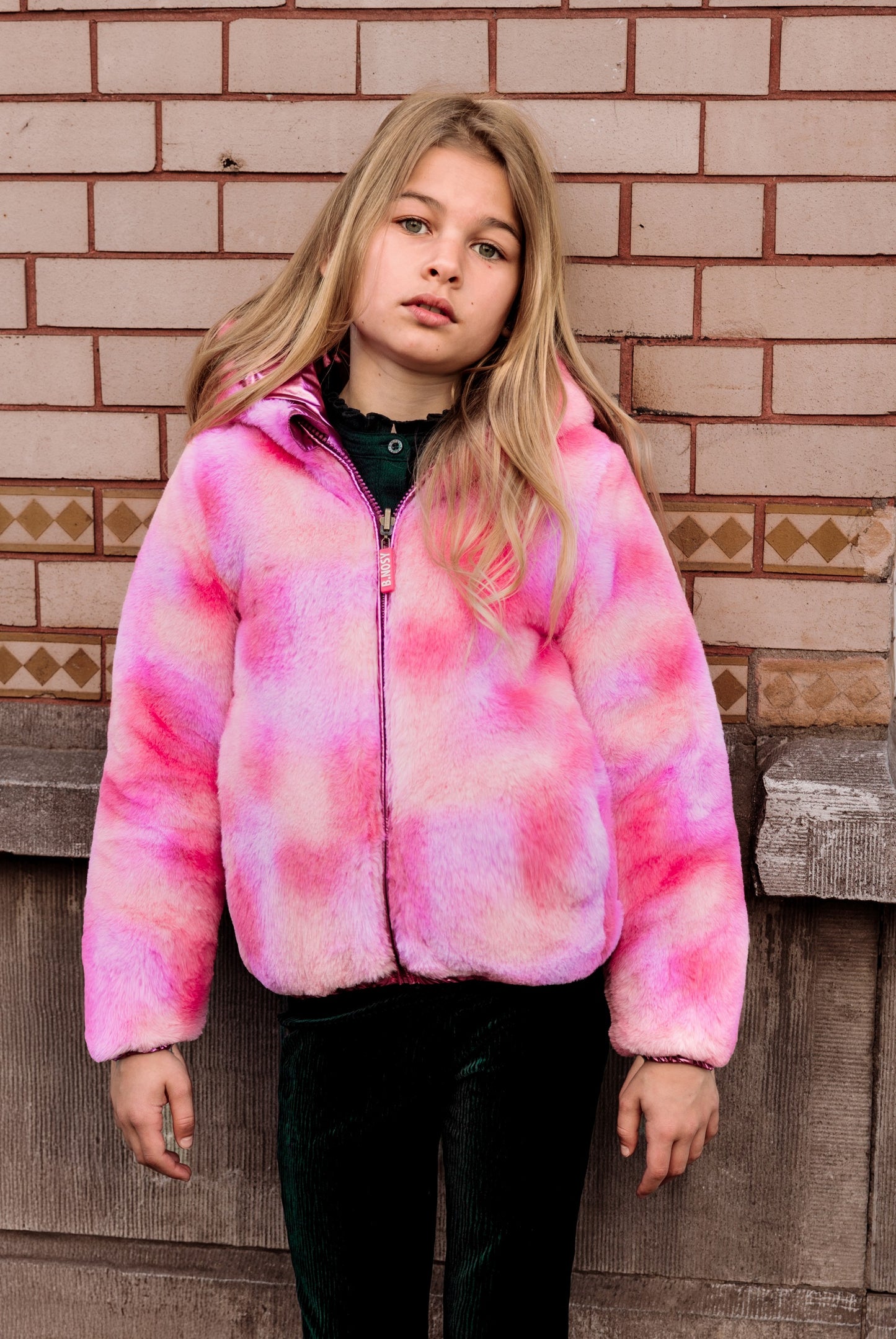 B.Nosy - Manteau réversible ruby rose Jessie