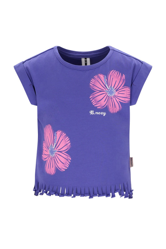 B.Nosy - T-shirt à franges Blue Iris Tikki